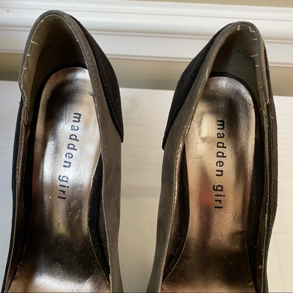 Madden Girl Black Suede High Heels - Picture 4 of 5